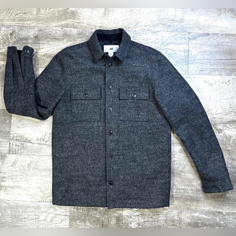 H&M Wool-blend Shirt Jacket size Small